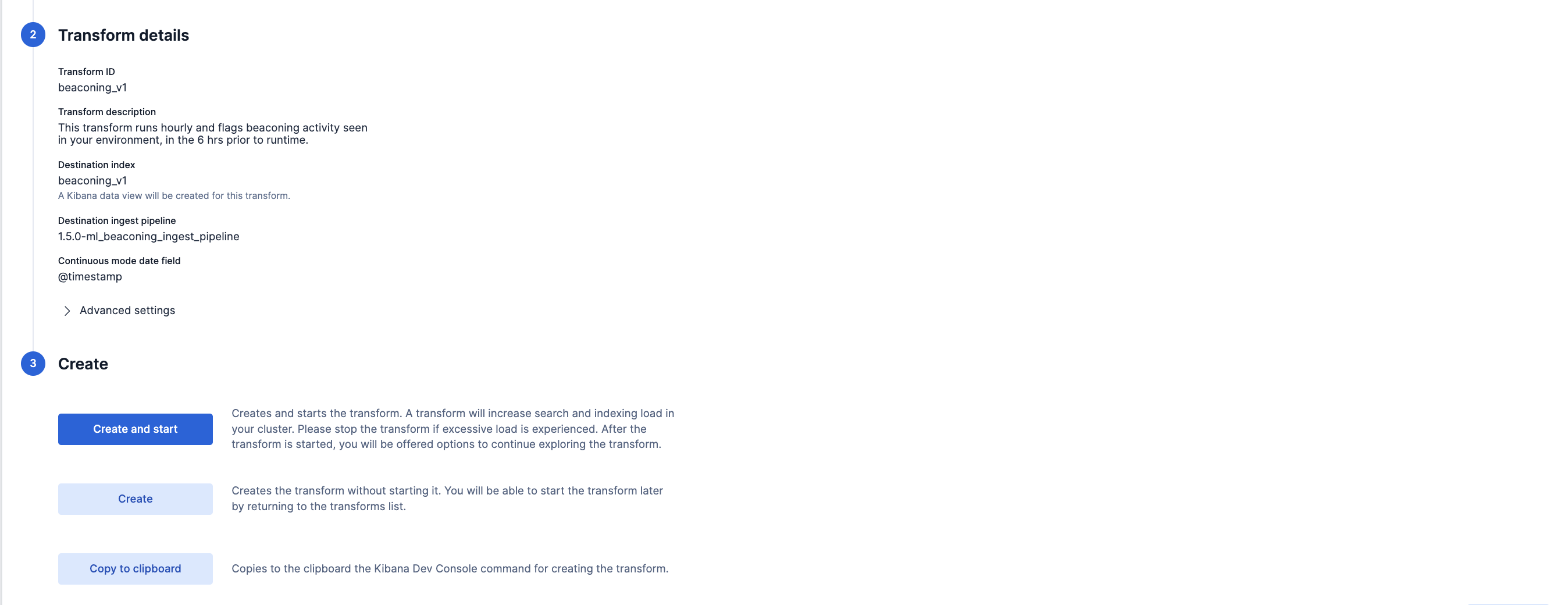 Network Beaconing Identification transform