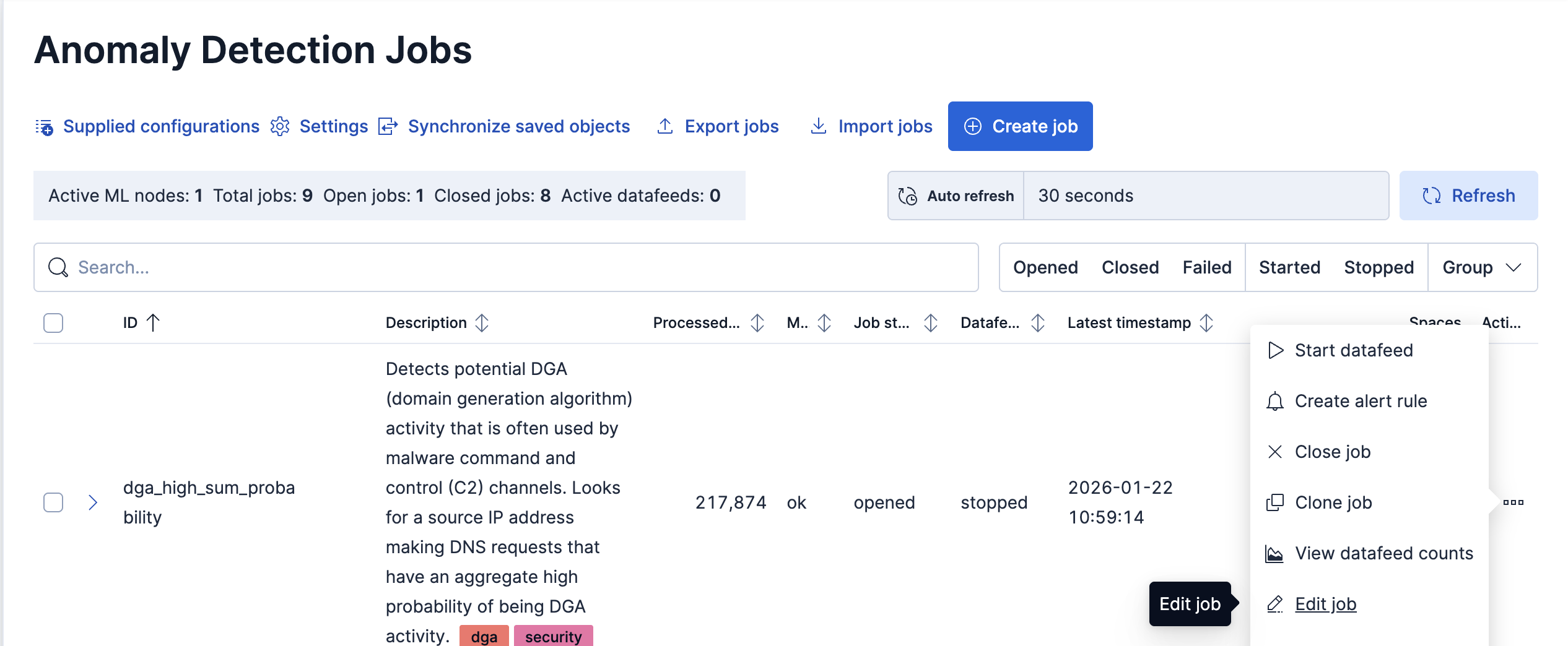 Domain Generation Algorithm Detection jobs