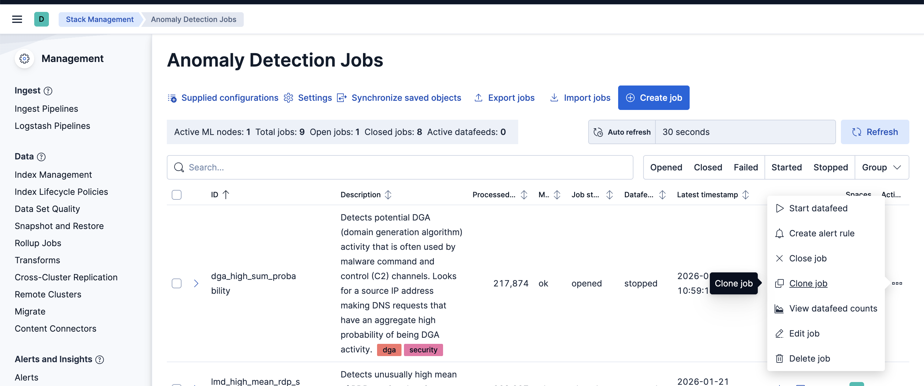 Domain Generation Algorithm Detection jobs