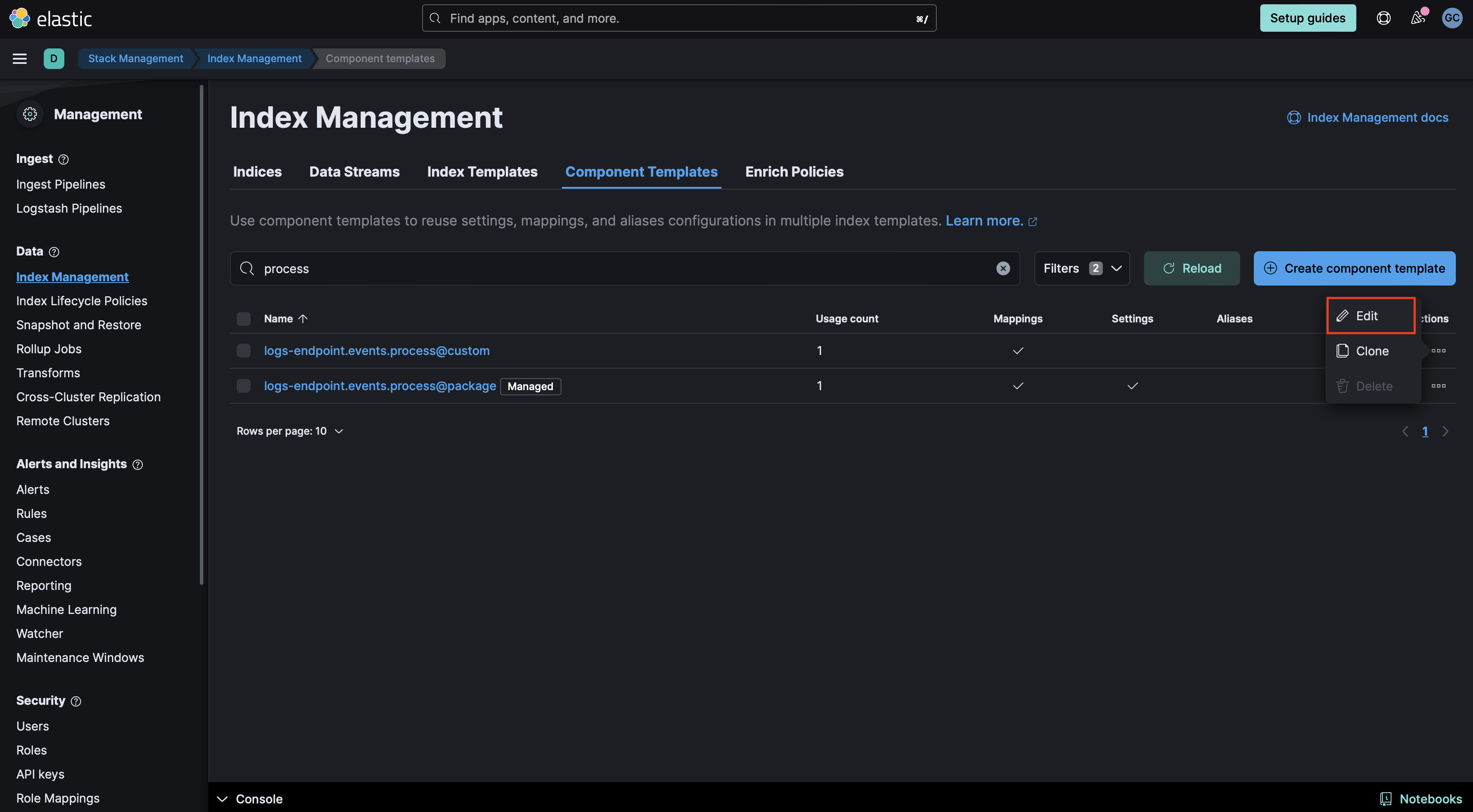 Component Templates Component Templates