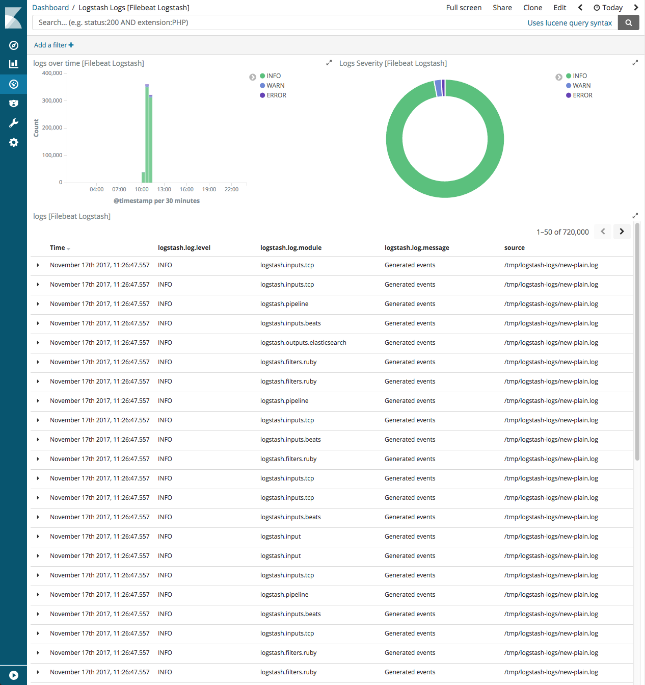 kibana logstash log