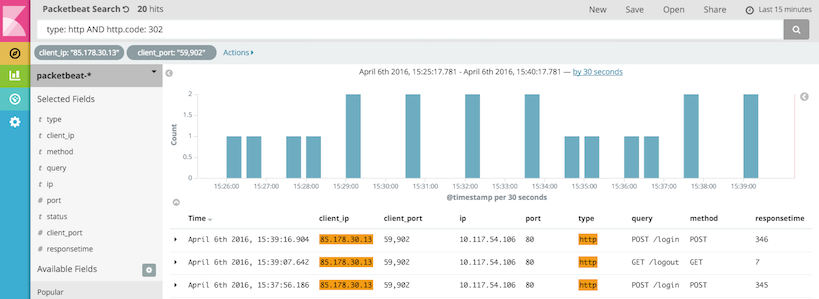 Kibana filters