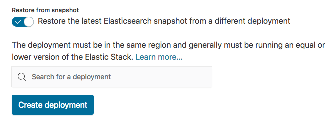 Restoring from a snapshot