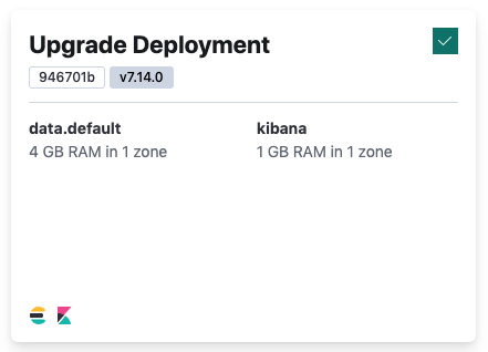 The Upgrade Deployment card in the ECE UI