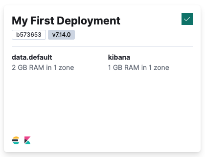 The My First Deployment card in the ECE UI