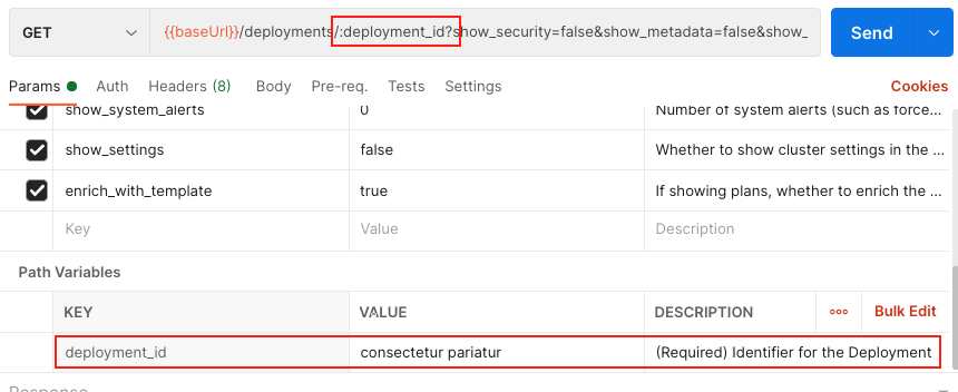 Details for the Get Deployment request