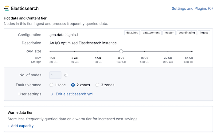 Add a warm data tier to your deployment