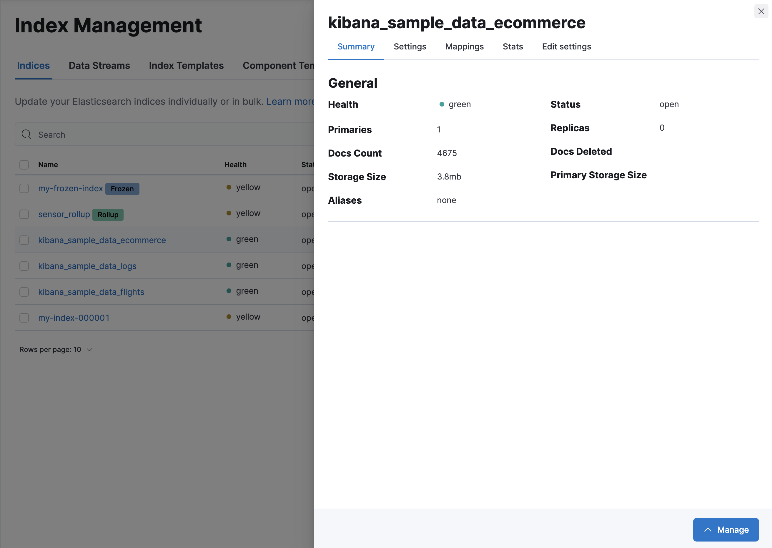 Index Management UI