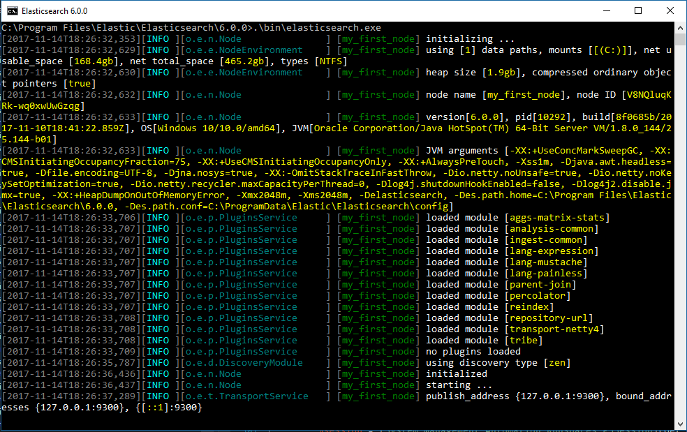 elasticsearch exe