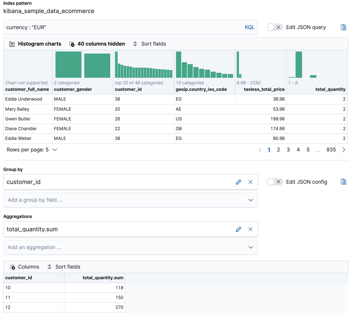 Creating a simple transform in Kibana