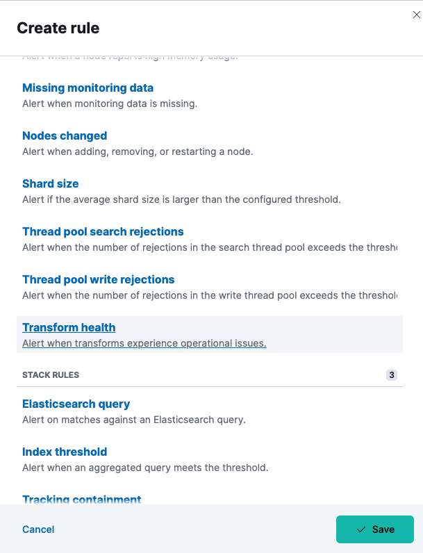 Creating a transform health rule