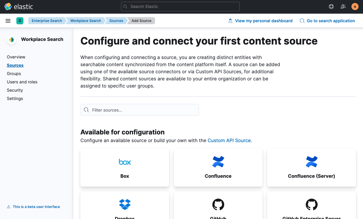 Workplace Search in Kibana