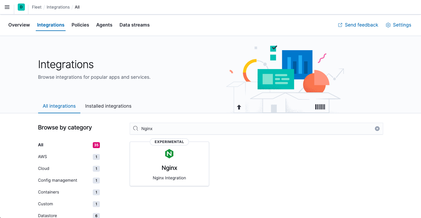 Fleet showing Nginx integration