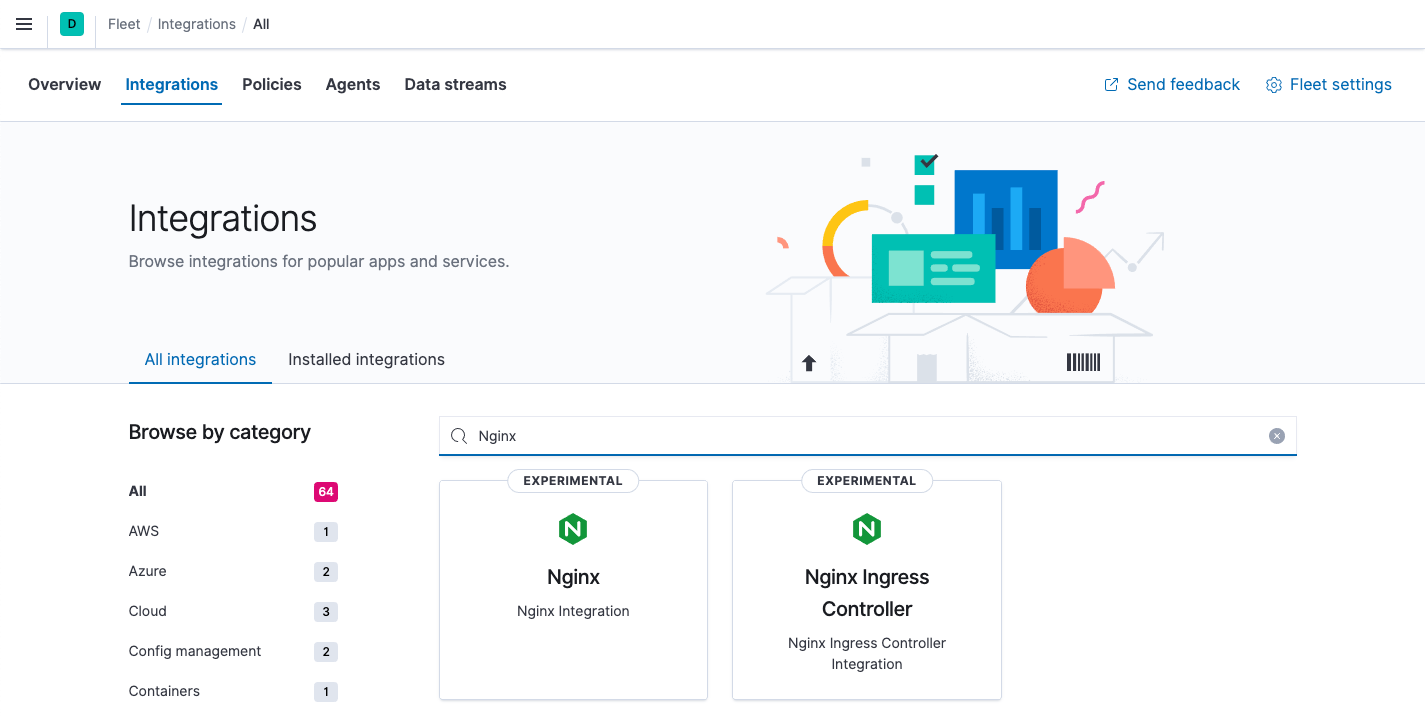 Fleet showing Nginx integration