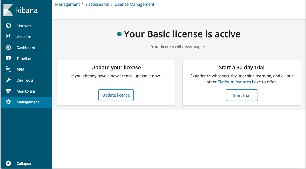 management basic license