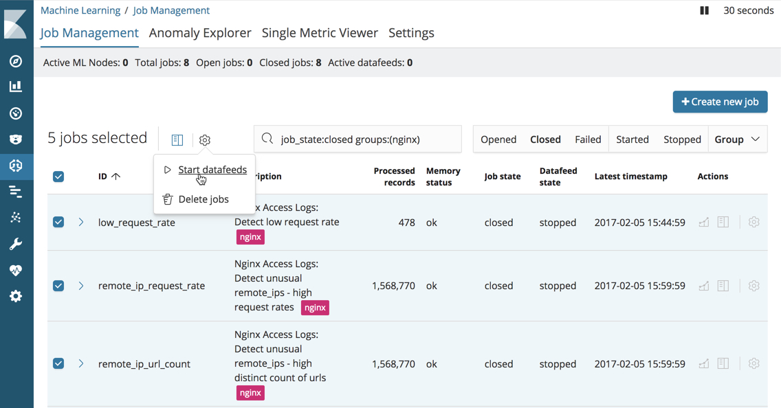 Machine learning job management