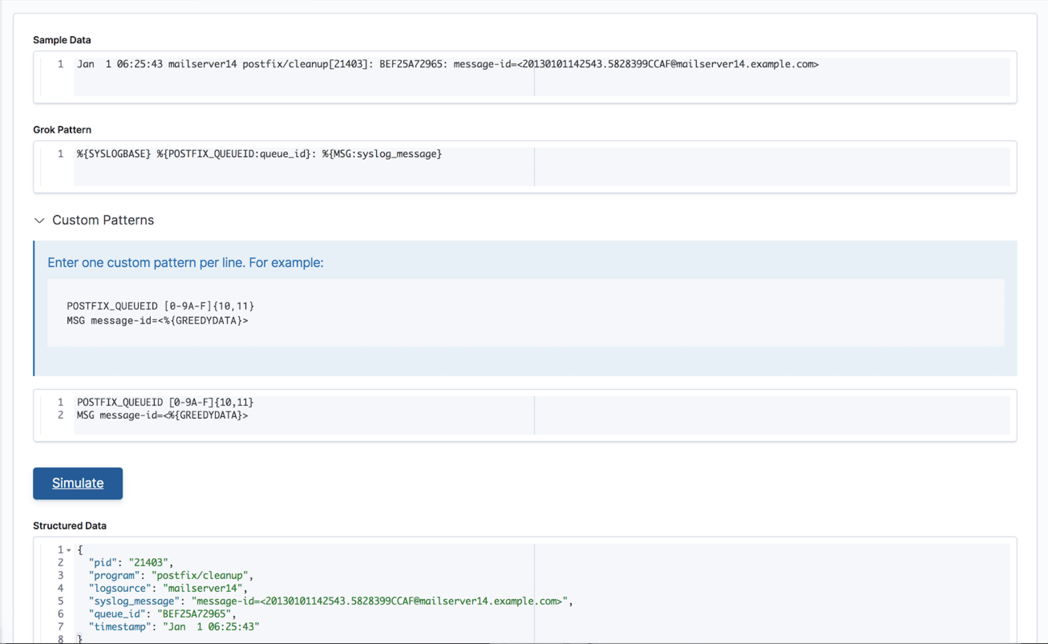 Debugging a custom pattern