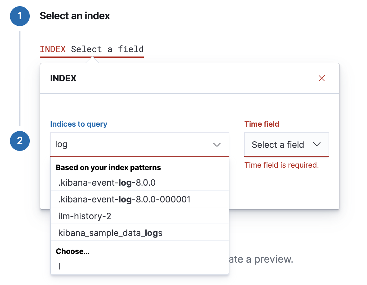 Choosing an index