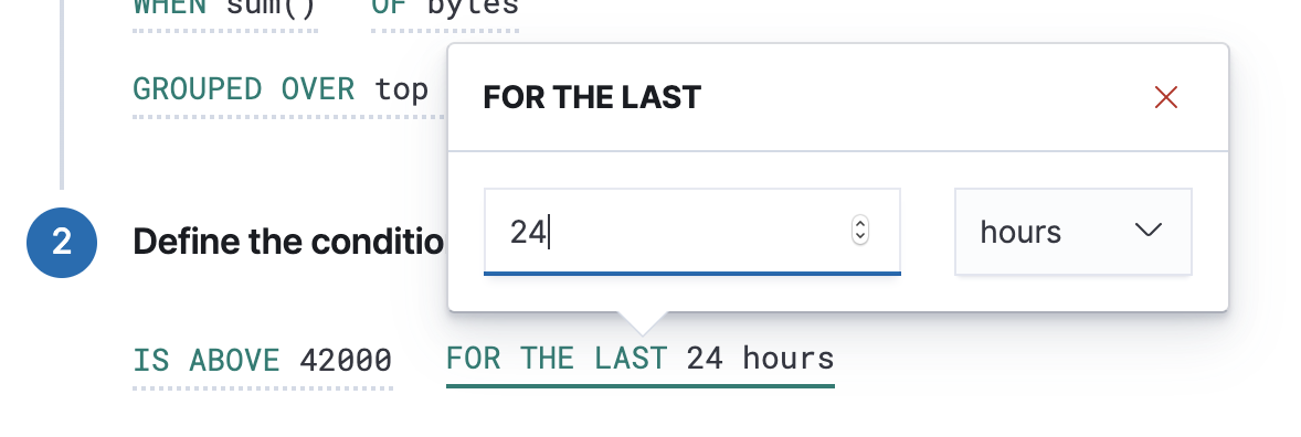 Setting the time window