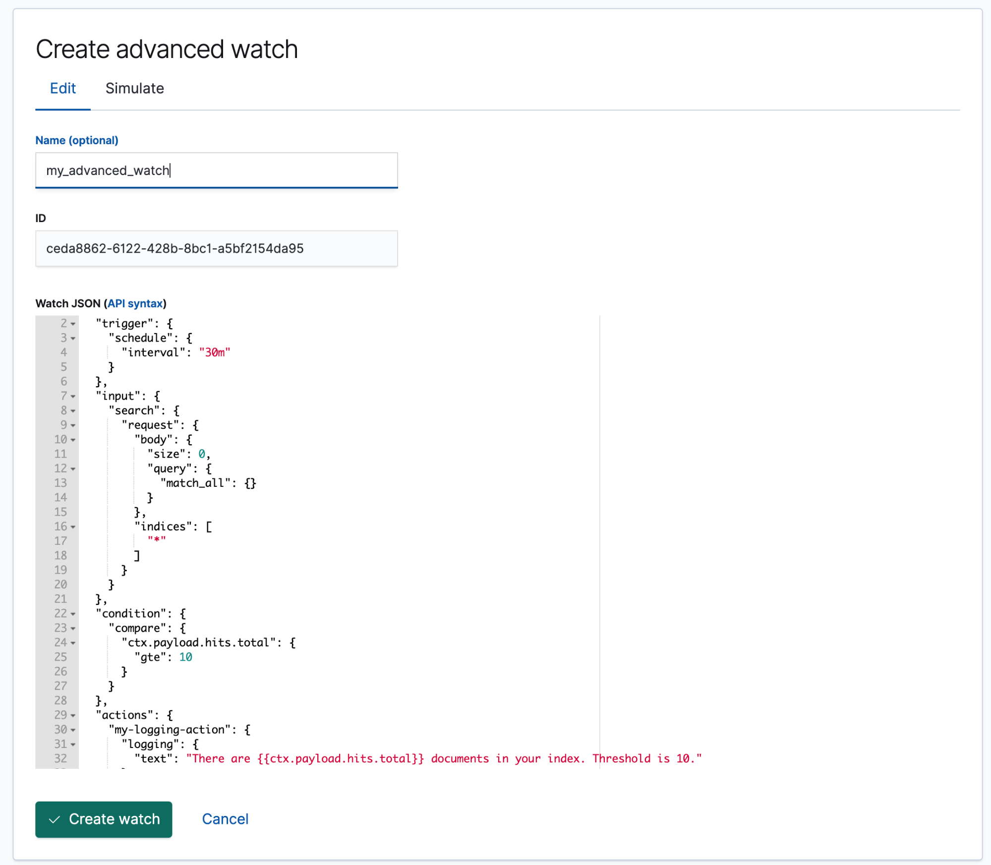 Create advanced watch