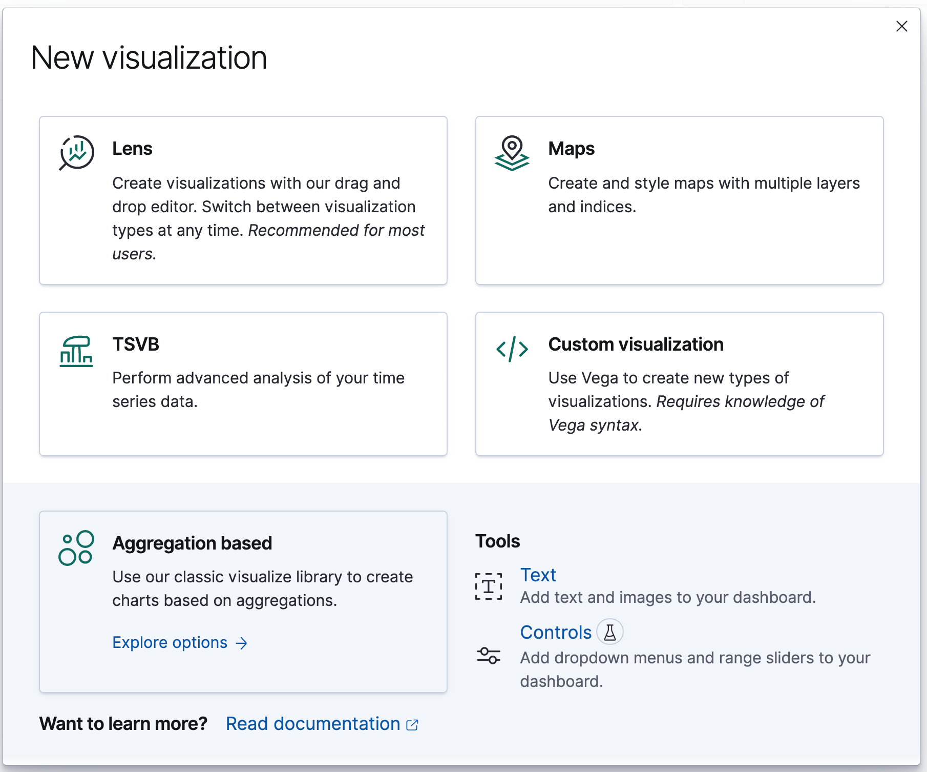 Improved visualization chooser with in-line help