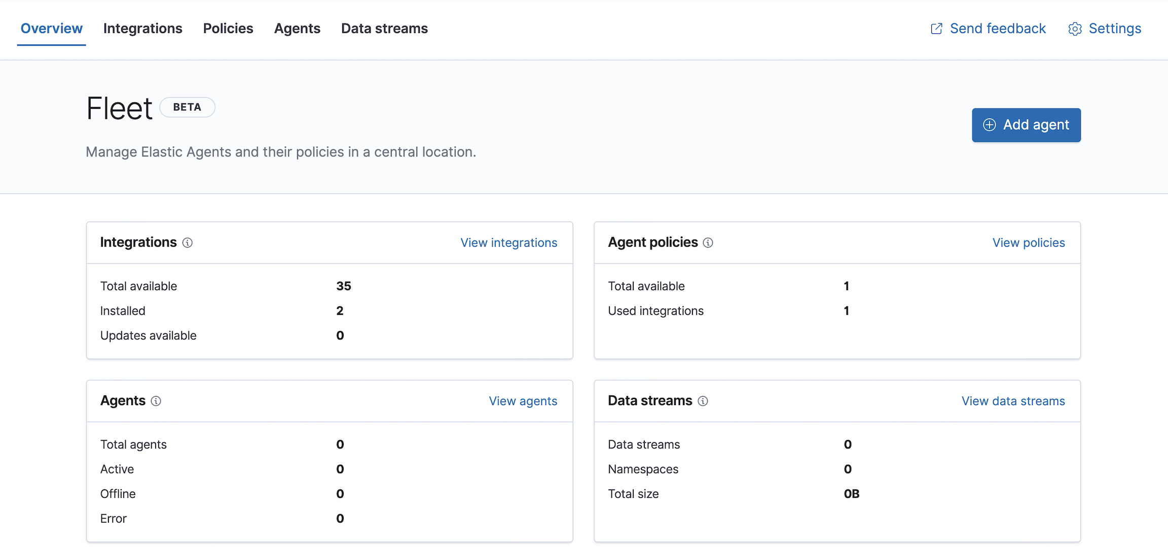 Fleet app in Kibana