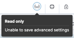 Example of Advanced Settings Management’s read only access indicator in Kibana’s header