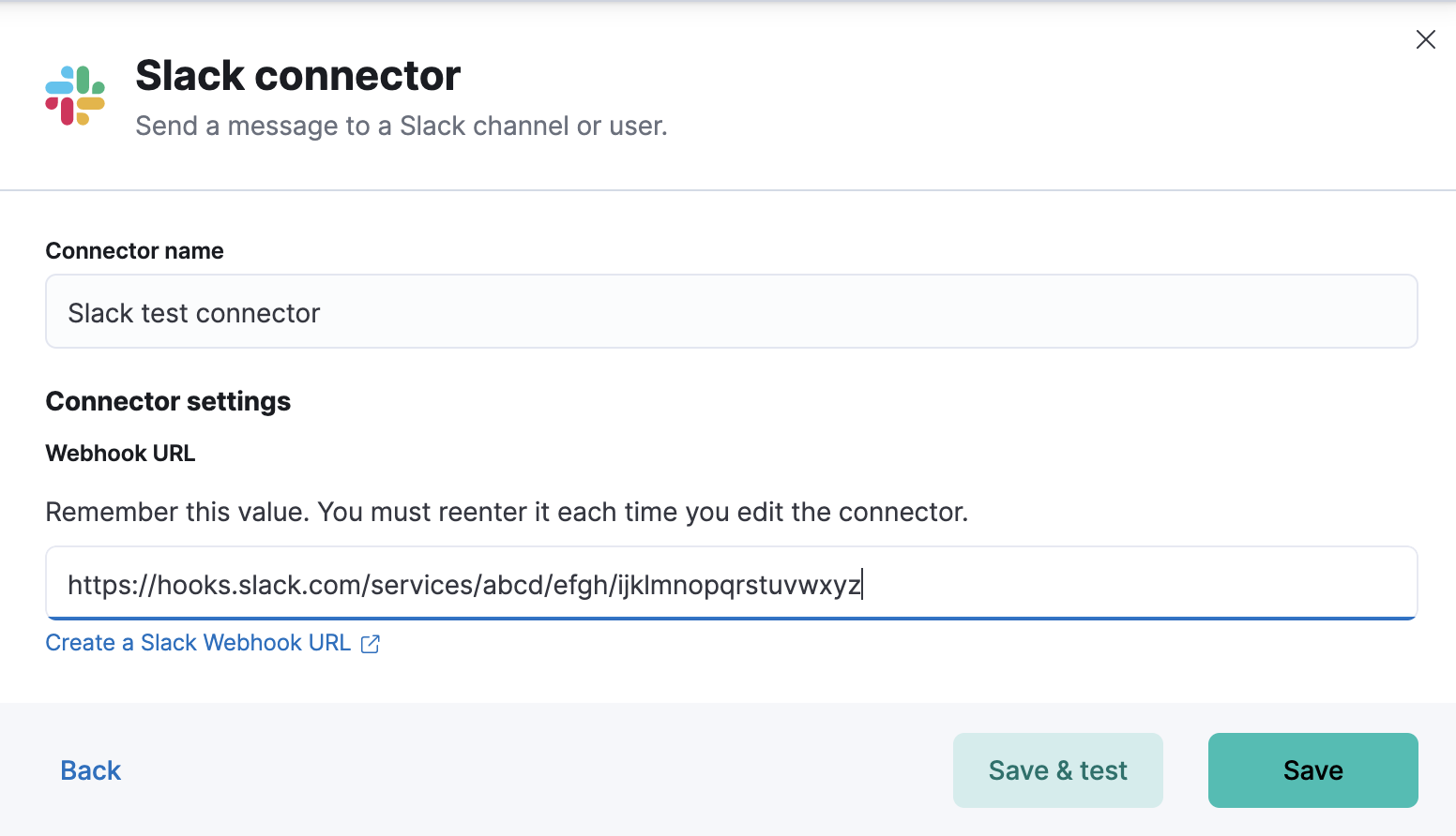 Slack connector