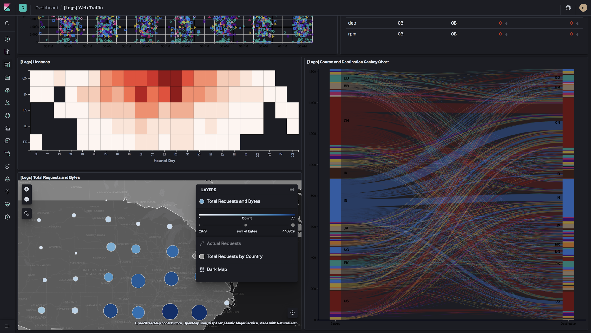 Embedded map in dark mode