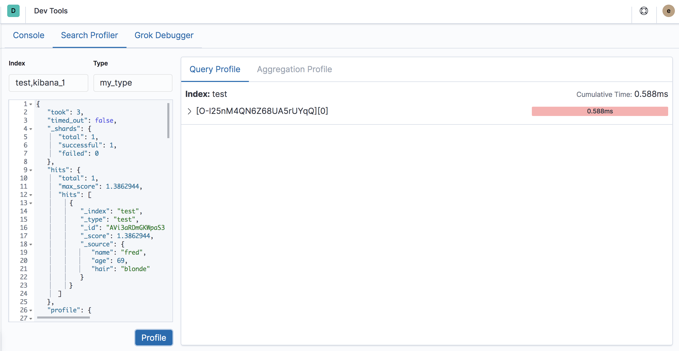 Filtering by index and type