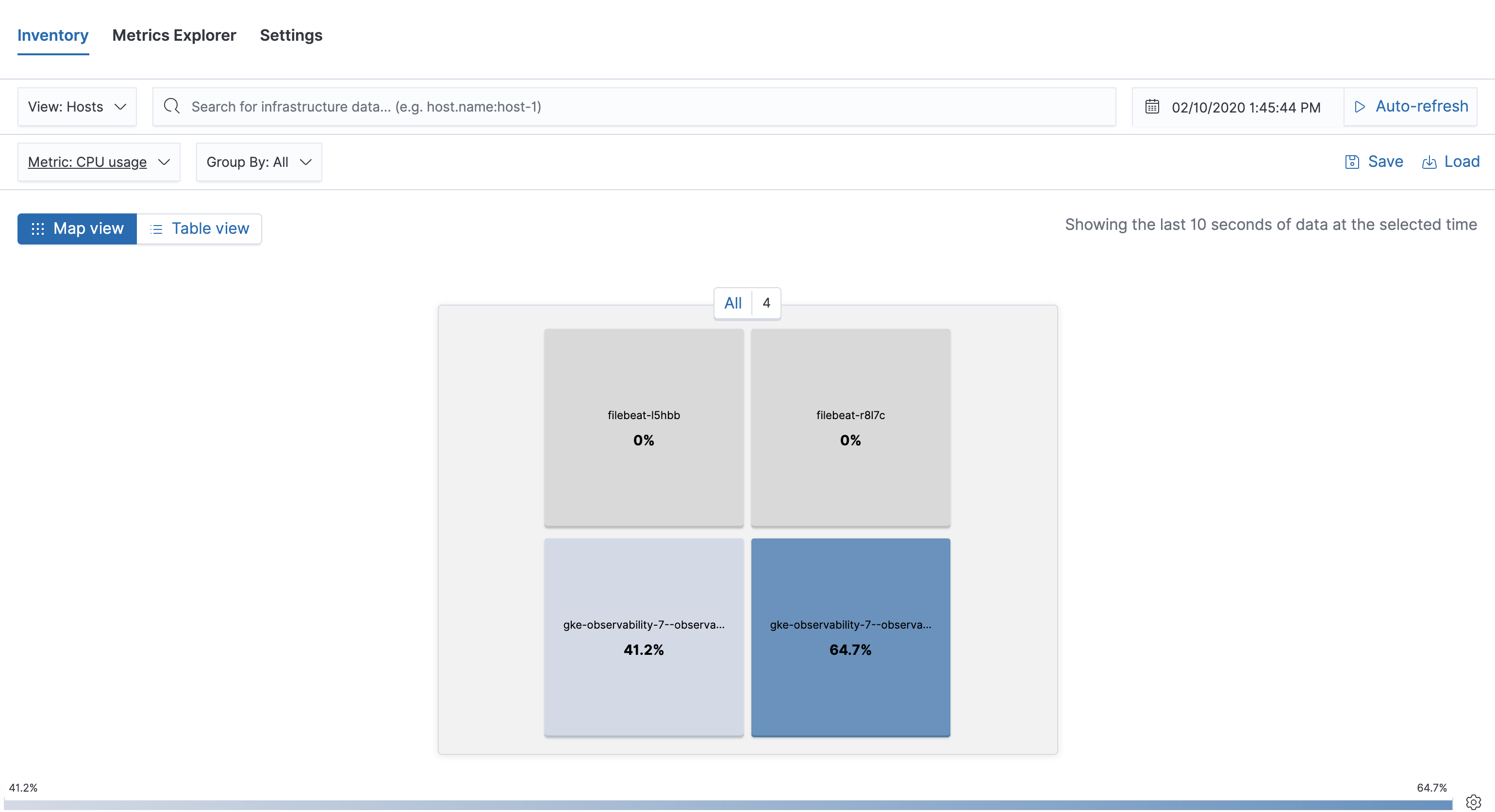 Infrastructure Overview in Kibana