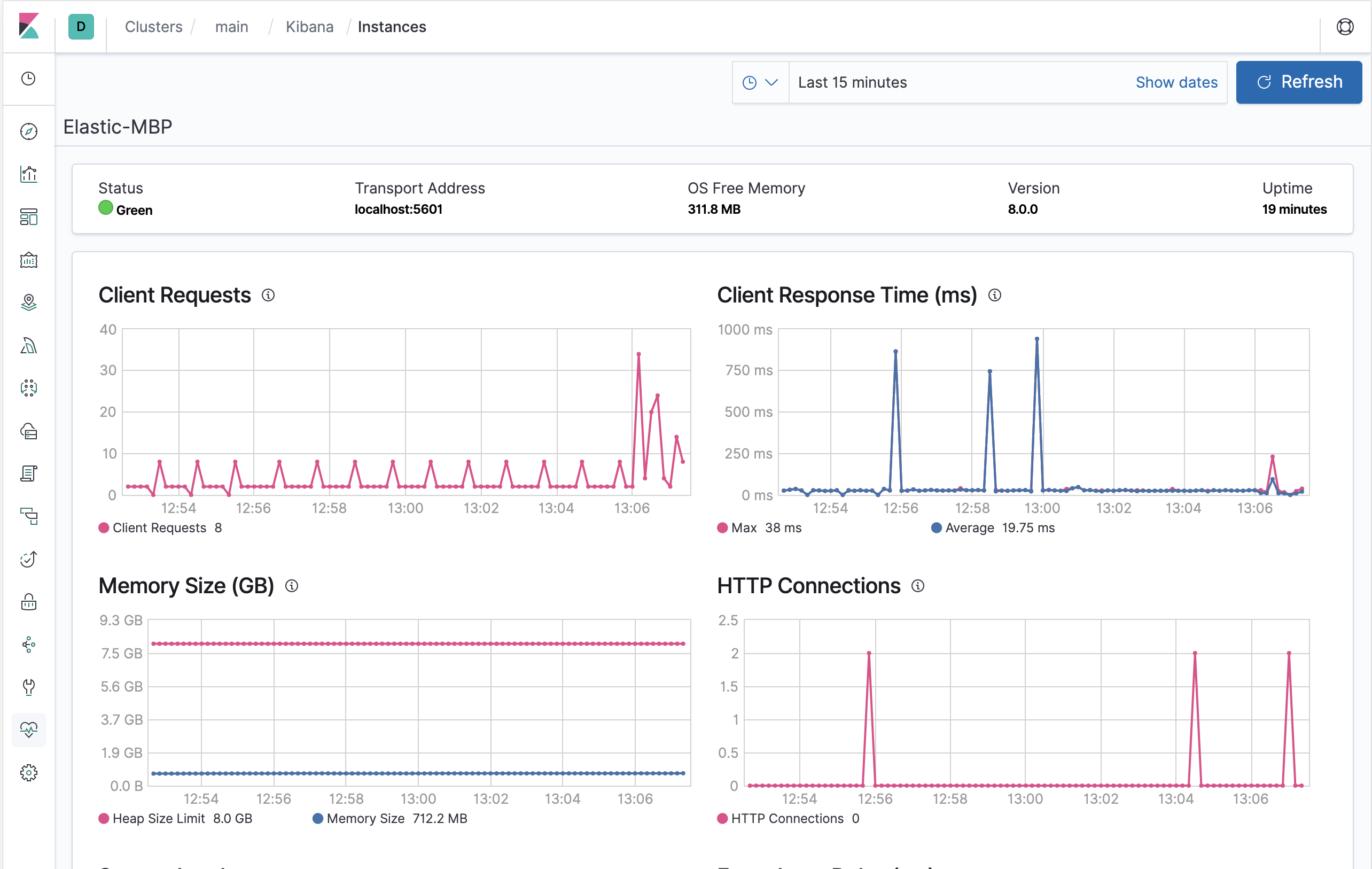 Kibana Instance View