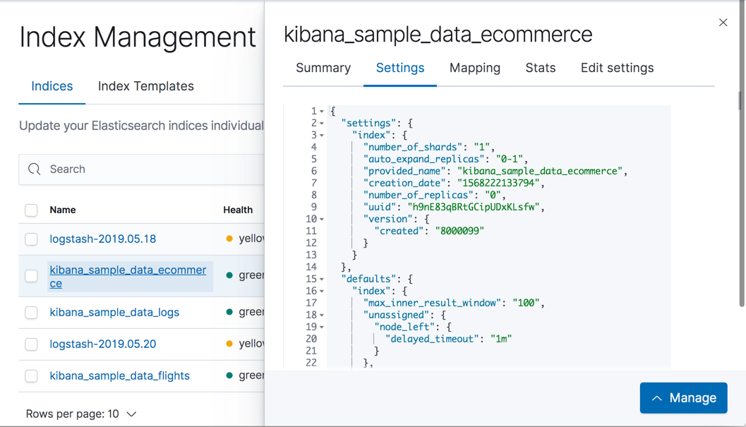 Index Management UI