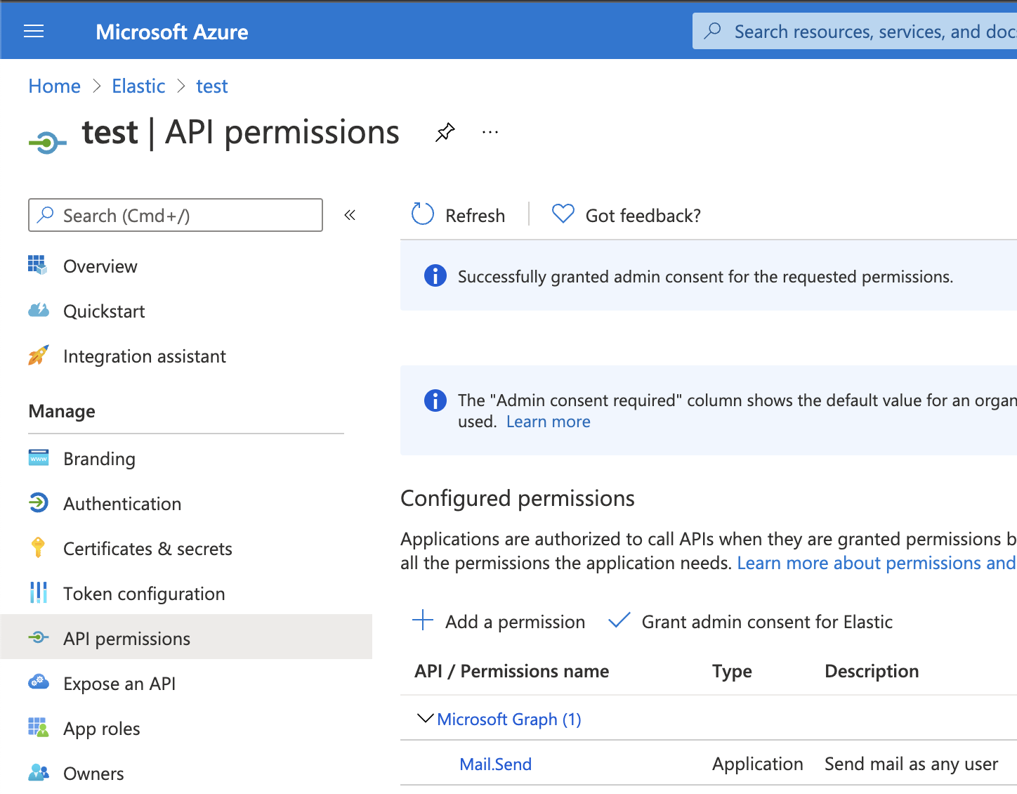 MS Exchange API permissions