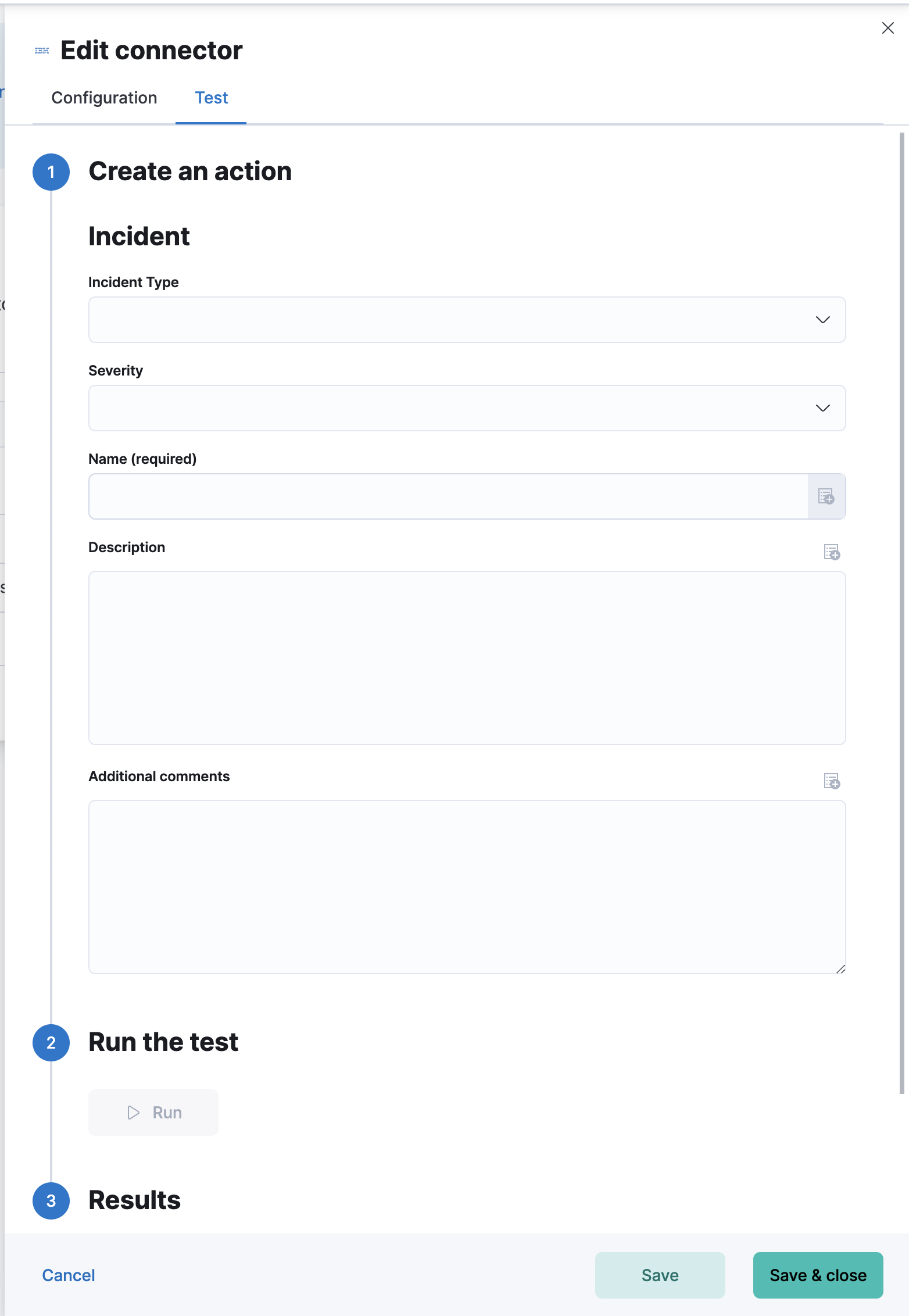 IBM Resilient params test