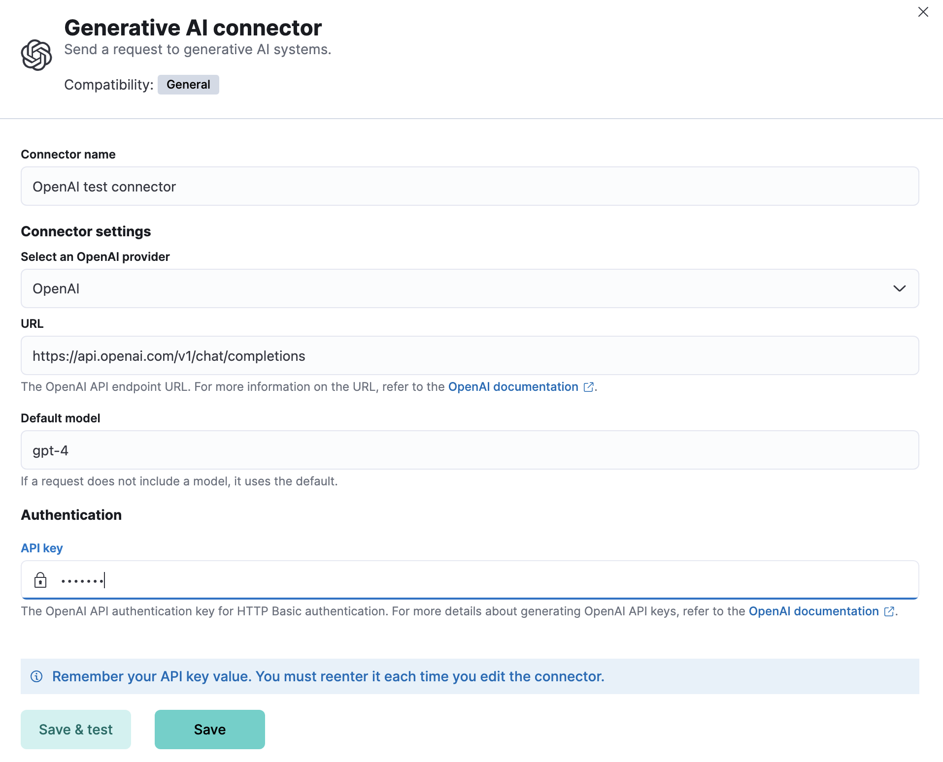 Generative AI connector