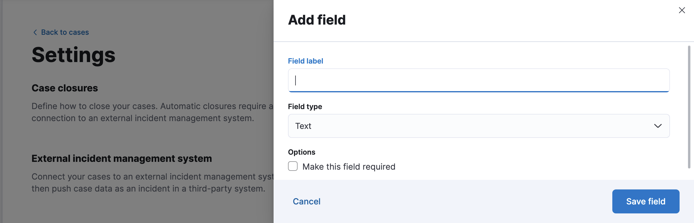 Add a custom field in case settings