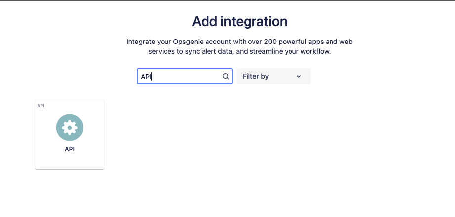 Opsgenie API integration