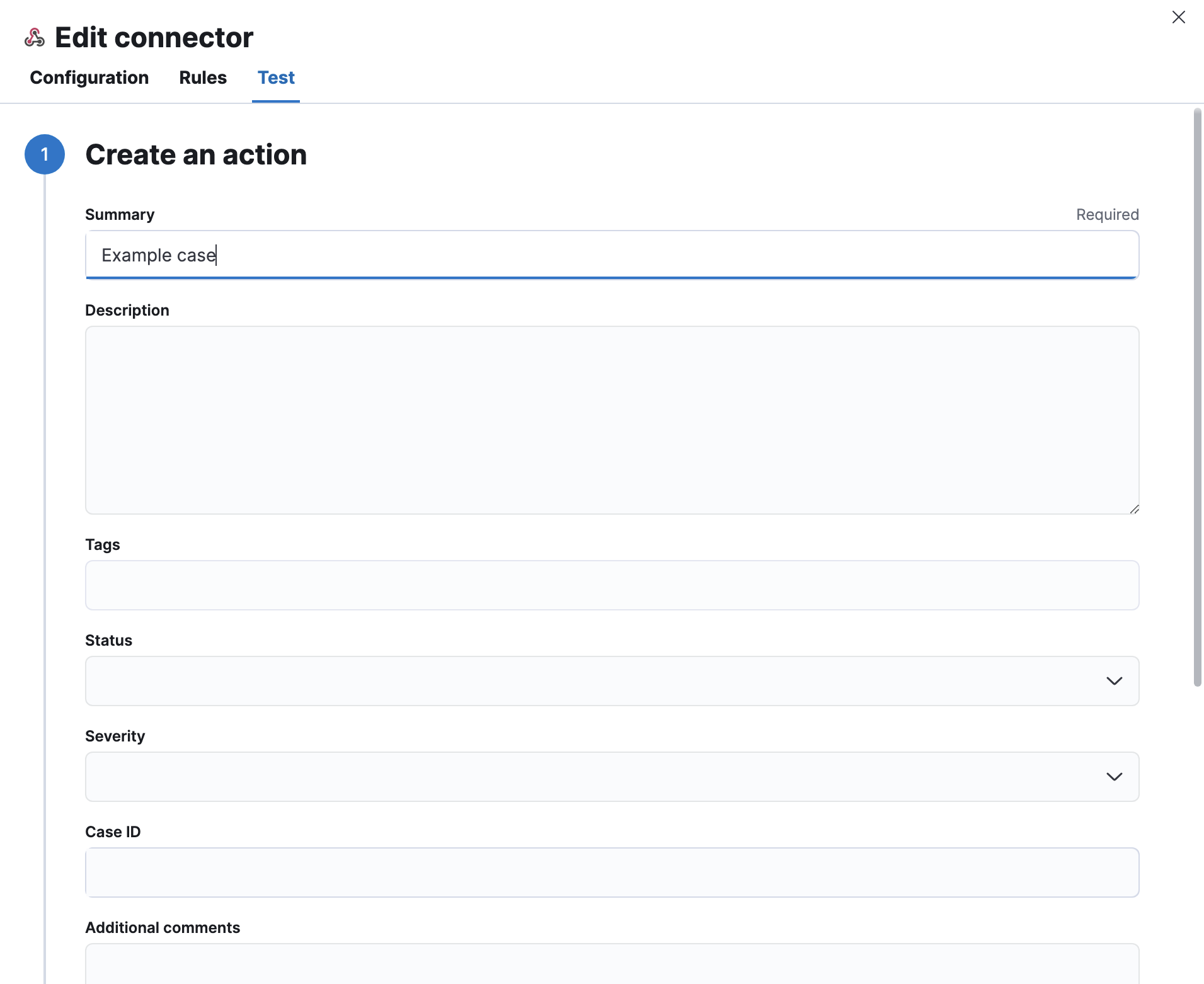 Webhook - Case Management params test