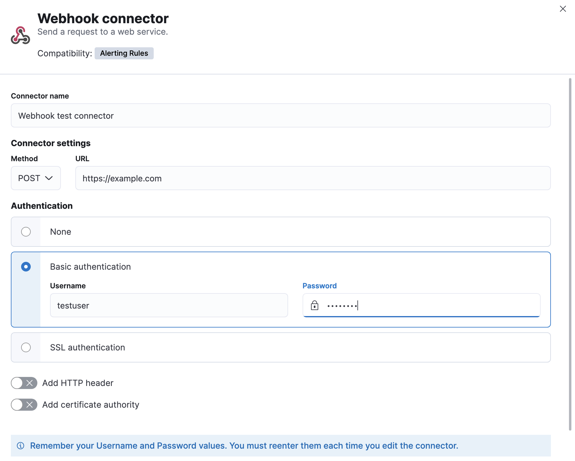 Webhook connector