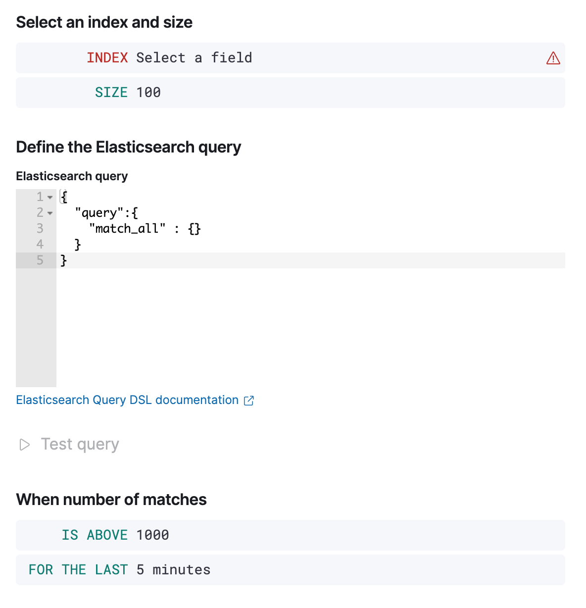 Five clauses define the condition to detect