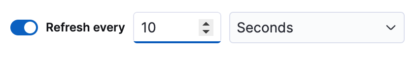 section of time filter where you can configure a refresh rate