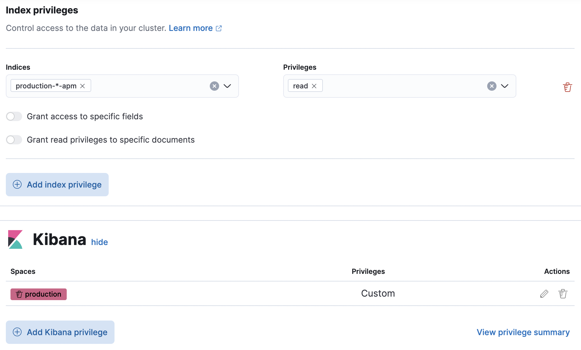 APM role config example