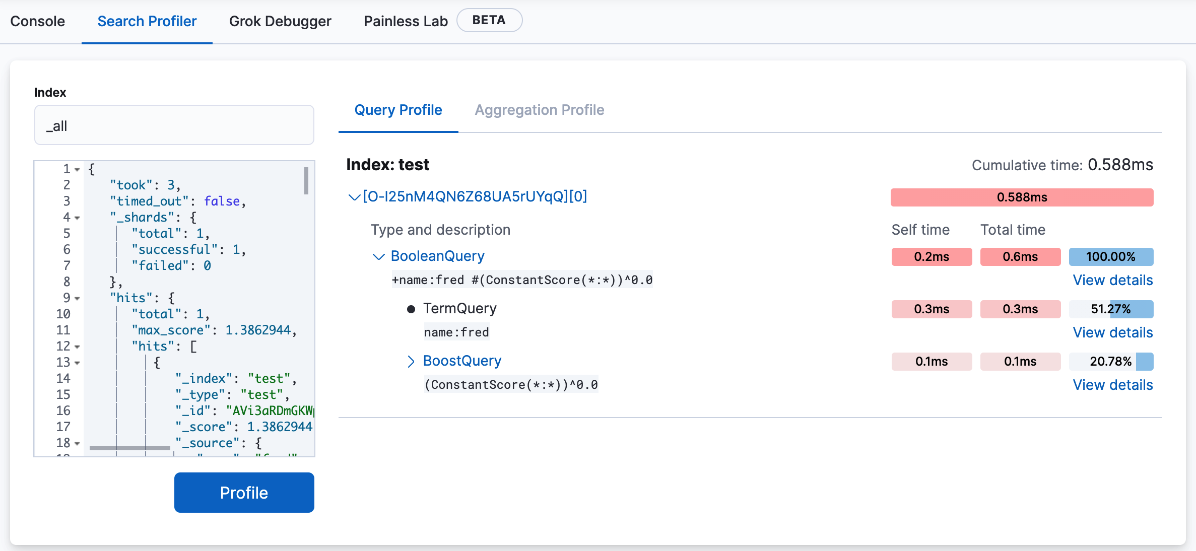 Rendering pre-captured profiler JSON