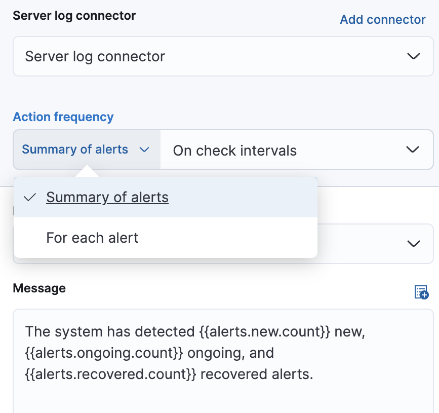 Alert summaries UI