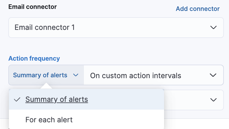 UI for defining rule conditions on a metric threshold rule