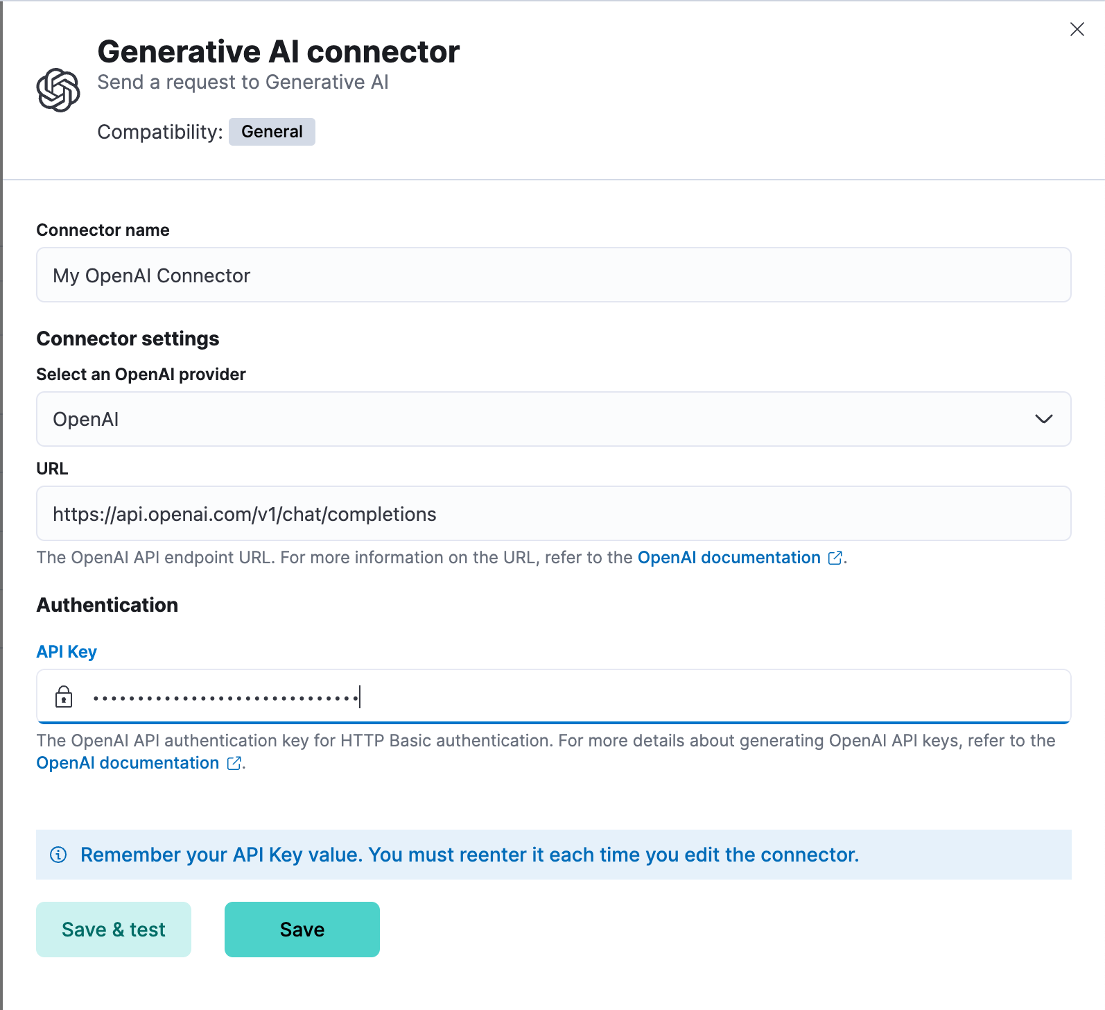 Generative AI connector