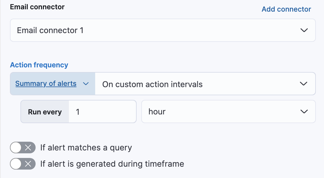 UI for defining rule conditions on a metric threshold rule