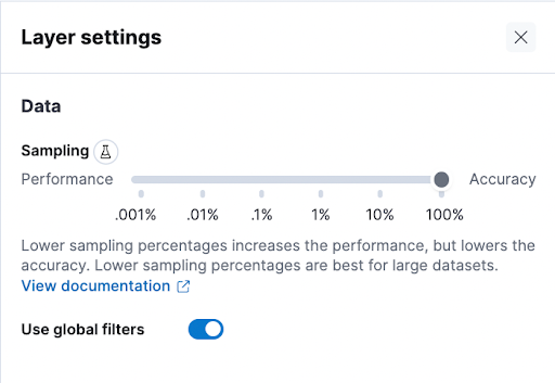 Example of the new global filter slider