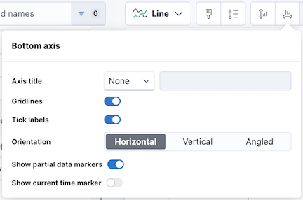 Bottom axis menu